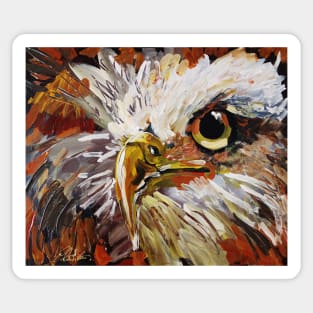 Ozzie Famous Bald Eagle Textured Painting Sticker